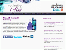 Tablet Screenshot of marketingwithaflair.com
